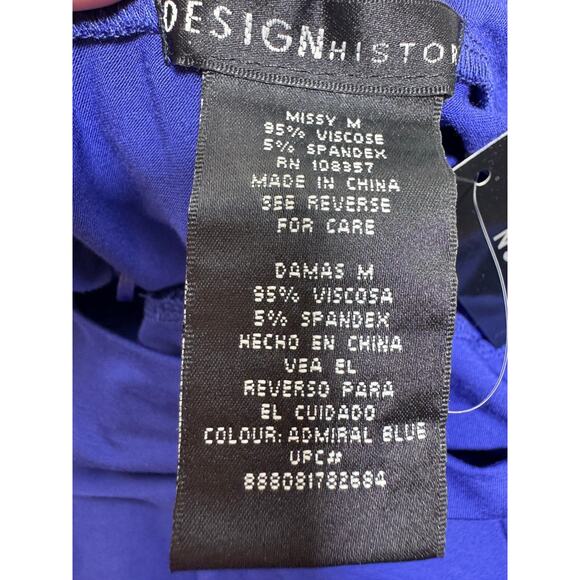 Design History Maxi Skirt Admiral Blue Missy Medium Stretch Pill On Modest - Picture 9 of 10